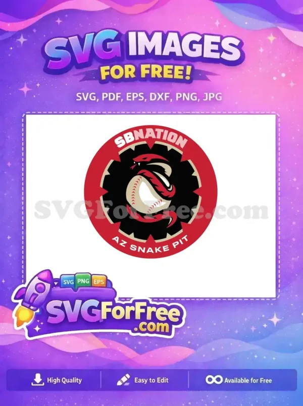 Free Red Snake Free Baseball Sport Logos Free SVG