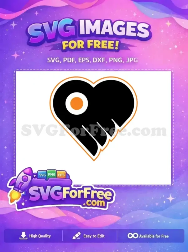 Free Philadelphia Flyers Logo Free Orange Black NHL Free SVG