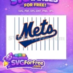 Free Blue Orange Mets Free Baseball Team Free SVG - Instant Download
