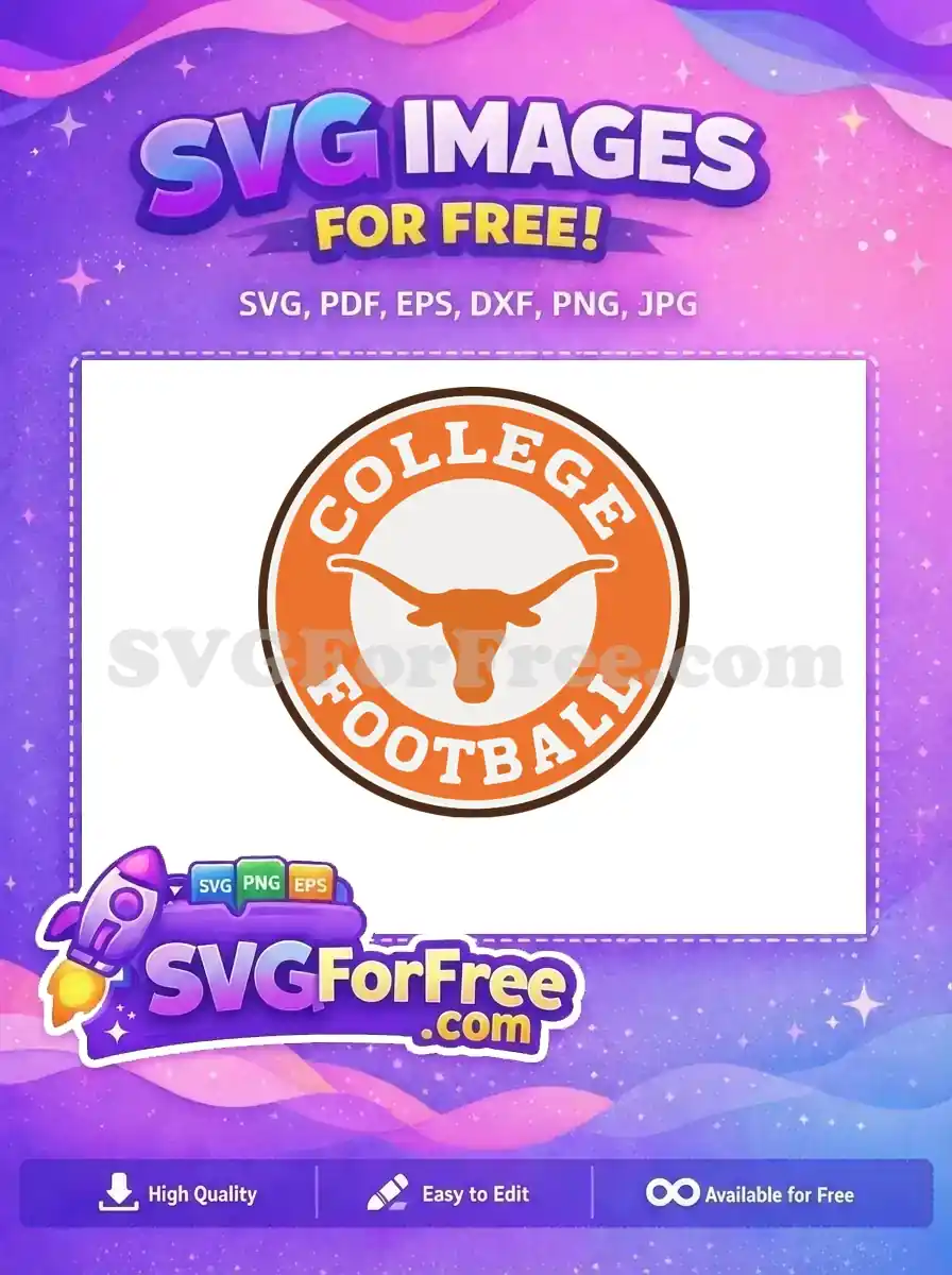 Free Orange Horns Free College Football Logo Free SVG