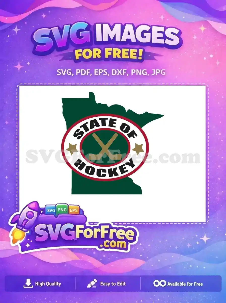 Free Minnesota Hockey Sticks Free Sport Logos State Free SVG