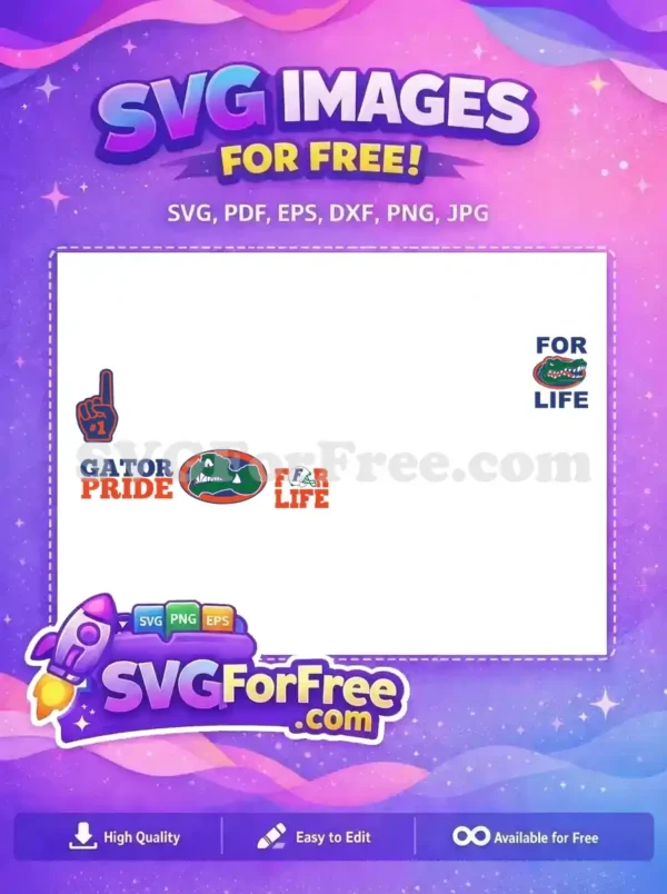 Free Orange Blue Gator Free Pride For Life Sport Free SVG Free Orange Blue Gator Free Pride For Life Sport Free SVG