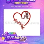 Free Houndstooth A Free Red Heart Roll Tide Free SVG - Instant Download