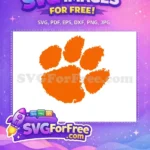 Free Orange Paw Free Sport Logos Paw Prints Free SVG - Instant Download
