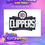 Free Red Blue Lines Free Clippers Logo Sport Free SVG - Instant Download