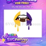Free Dripping Lips Free Football Sport Logos Free SVG - Instant Download