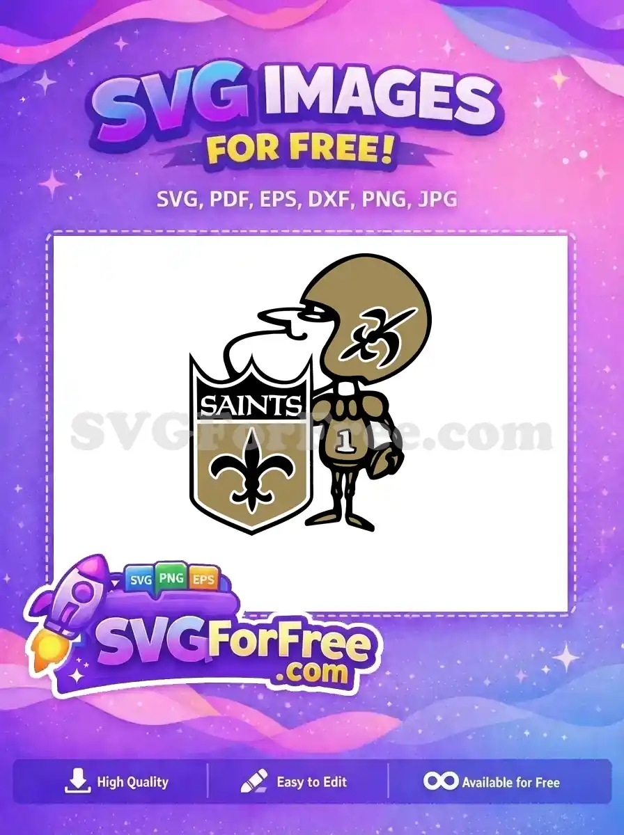 Free Saints Mascot Free Sport Logos NFL Free SVG
