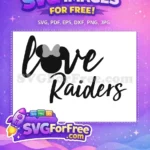 Free Minnie Mouse Raiders Free Love Raiders Design Free SVG - Instant Download