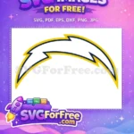 Free Yellow Navy Lightning Free Sport Logos Free SVG - Instant Download