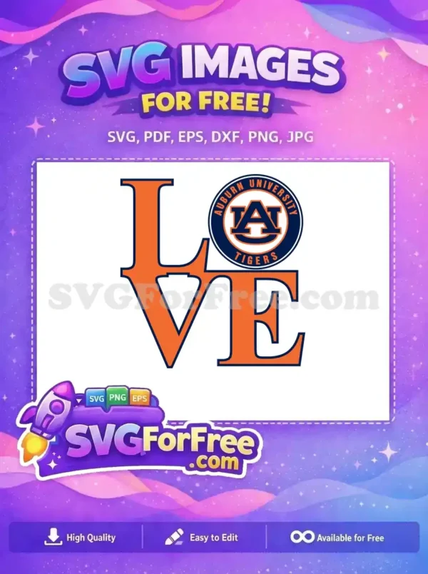 Free Auburn Tigers LOVE Free Orange Navy Free SVG Free Auburn Tigers LOVE Free Orange Navy Free SVG
