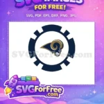 Free Los Angeles Rams Logo Free Navy Blue Gold Gear NFL Free SVG - Instant Download