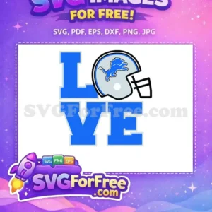 Free Blue Love Free Lions Helmet Sport Free SVG