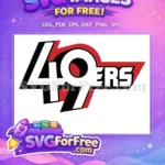 Free Red White Free Niners Sport Logos Free SVG - Instant Download