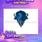 Free Angry Buffalo Free Lightning Scar Sport Logos Free SVG - Instant Download