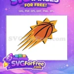 Free Orange Basketball Free Star Phoenix Suns Free SVG - Instant Download