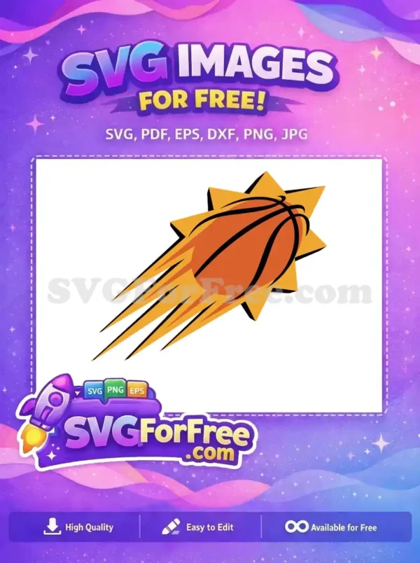 Free Orange Basketball Free Star Phoenix Suns Free SVG