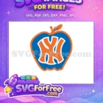 Free Orange Apple Free NY Sport Logo Free SVG - Instant Download