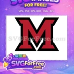 Free Red Black Letter M Free Sport Logos Free SVG - Instant Download