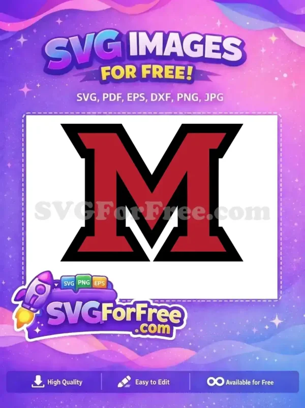 Free Red Black Letter M Free Sport Logos Free SVG Free Red Black Letter M Free Sport Logos Free SVG