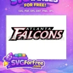Free Atlanta Falcons Text Free Maroon Outline Sport Free SVG - Instant Download