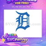 Free Detroit Lions Blue D Free Old English Lettering NFL Free SVG - Instant Download