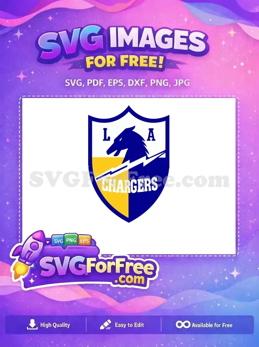 Free Blue Horse Head Free Yellow Background Chargers Free SVG