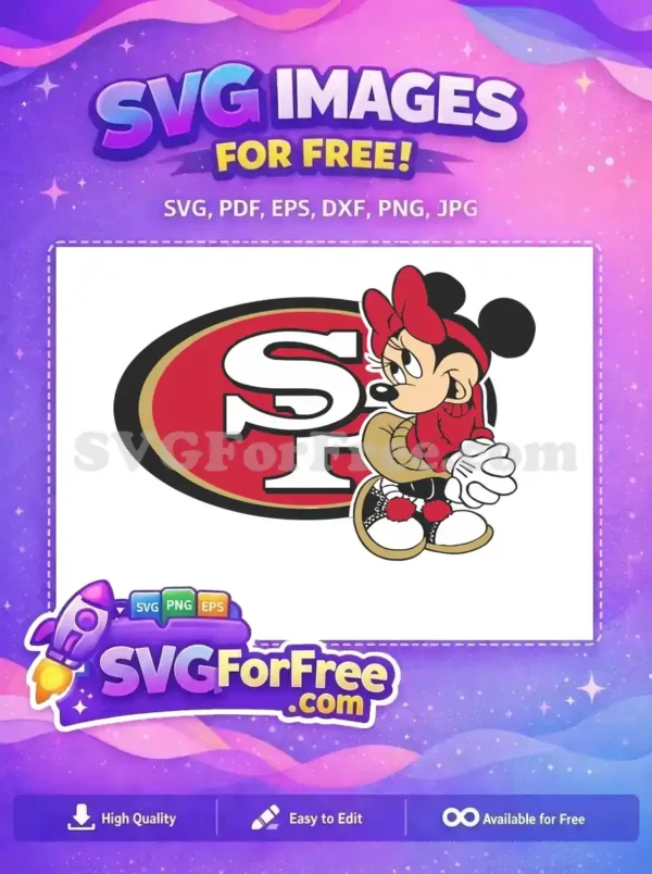 Free Smiling Minnie Free 49ers Logos Movie Free SVG
