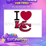 Free Heart Kansas City Free Chiefs Logo Free SVG - Instant Download