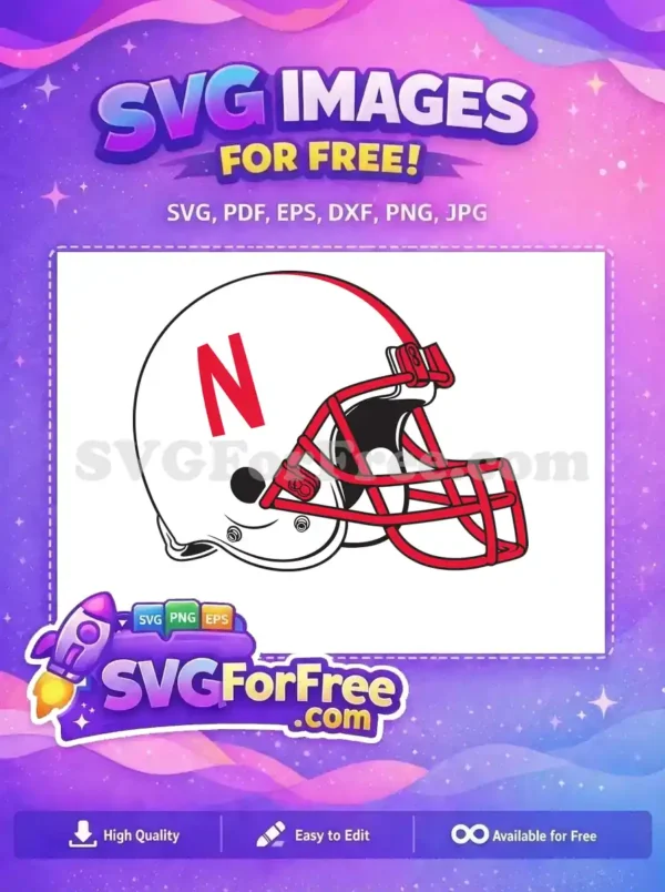 Free Nebraska Helmet Free Red Grill Sport Logos Free SVG