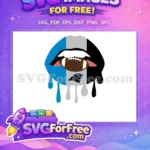 Free Drip Lips Free Football Carolina Panthers Free SVG - Instant Download