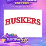 Free Nebraska Huskers Arched Free Red Logo College Free SVG - Instant Download