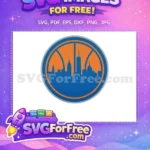Free Blue Orange Skyline Free Sport Logos Free SVG - Instant Download