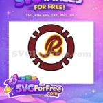 Free Maroon Gear Free Letter R Sport Logo Free SVG - Instant Download