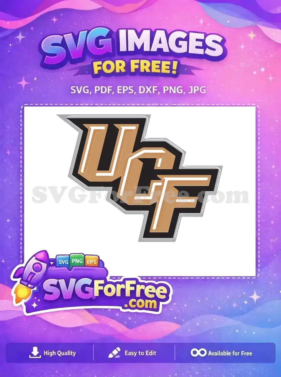 Free UCF Knights Free Gold Letters Sport Free SVG