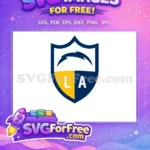 Free Navy Blue Bolt Free Gold LA Sport Free SVG - Instant Download