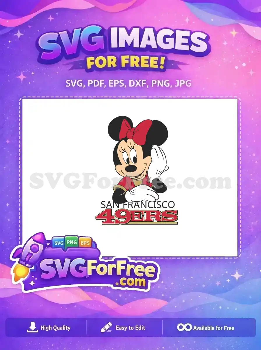 Free Minnie Mouse Red Bow Free 49ers Sport Free SVG