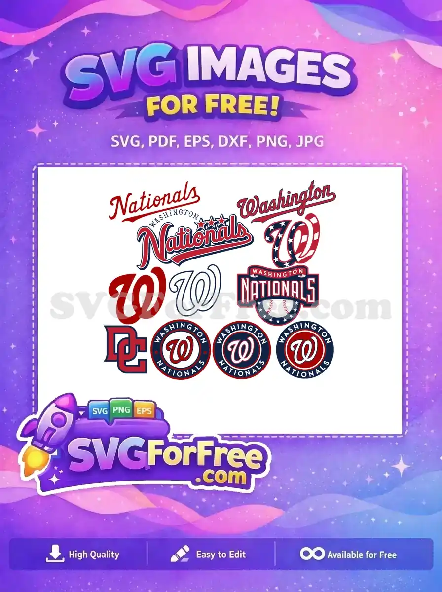 Free Nationals Logos Free Baseball Stars Washington Free SVG 2