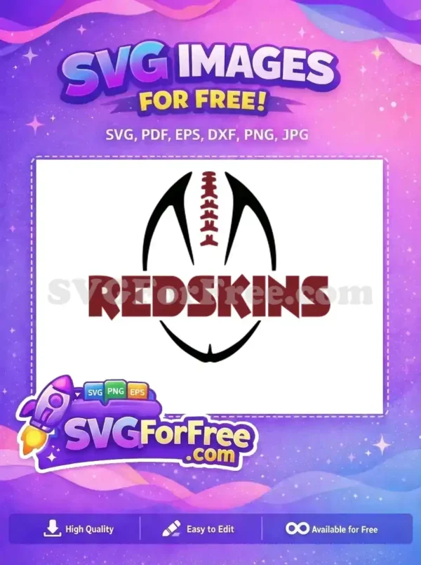 Free Washington Redskins Logo Free Burgundy Black Colors NFL Free SVG