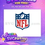 Free Blue Shield Red Letters Free White Stars NFL Logo Free SVG - Instant Download