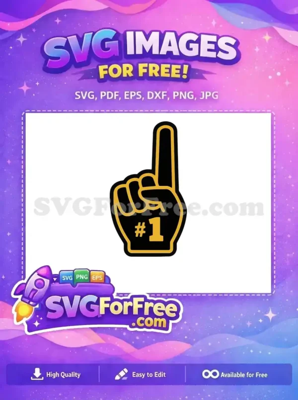 Free Black Number One Free Golden Outline Sport Free SVG