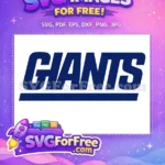 Free Dark Blue Giants Wordmark Free Classic Italic Font New York Giants NFL Free SVG - Instant Download