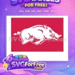 Free Running Razorback Free Arkansas Razorbacks Sport Free SVG - Instant Download