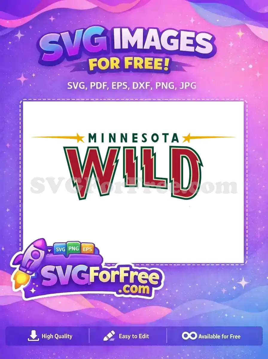 Free Maroon Green Letters Free Shooting Stars Minnesota Wild Free SVG