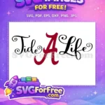 Free Crimson Tide Free Alabama Life Sport Free SVG - Instant Download