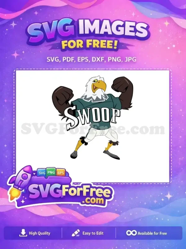 Free Swoop Mascot Free Eagles Cartoon Sport Free SVG