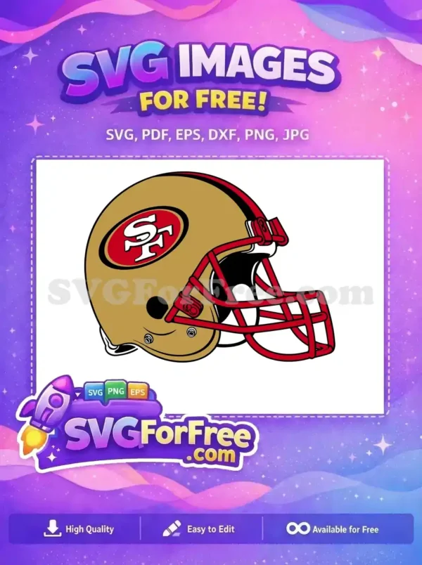 Free Gold Helmet Free Red Mask San Francisco Free SVG