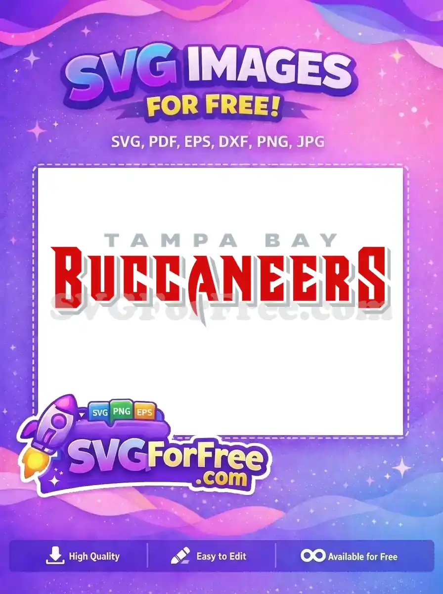 Free Red Bold Letters Free Shadowed Tampa Bay Free SVG