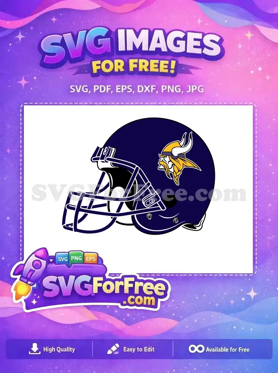 Free Purple Helmet Free Viking Logo Sport Free SVG
