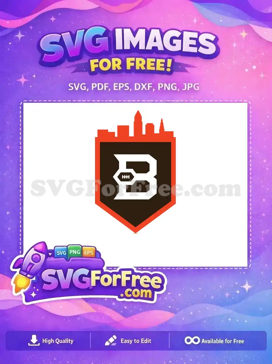 Free Cleveland Skyline Free Browns Football Sport Logos Free SVG