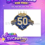 Free Gold Stars Crown Free KC 50th Anniversary Free SVG - Instant Download